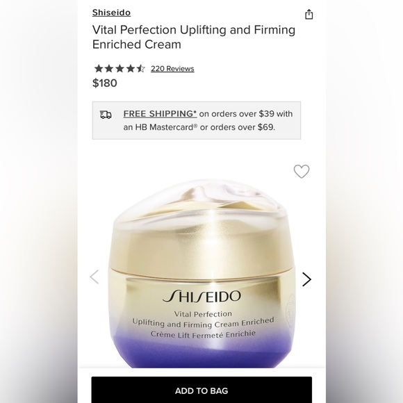 Shiseido Vital Perfection Uplifting and Firming Enriched Cream 45ml - Picture 2 of 2